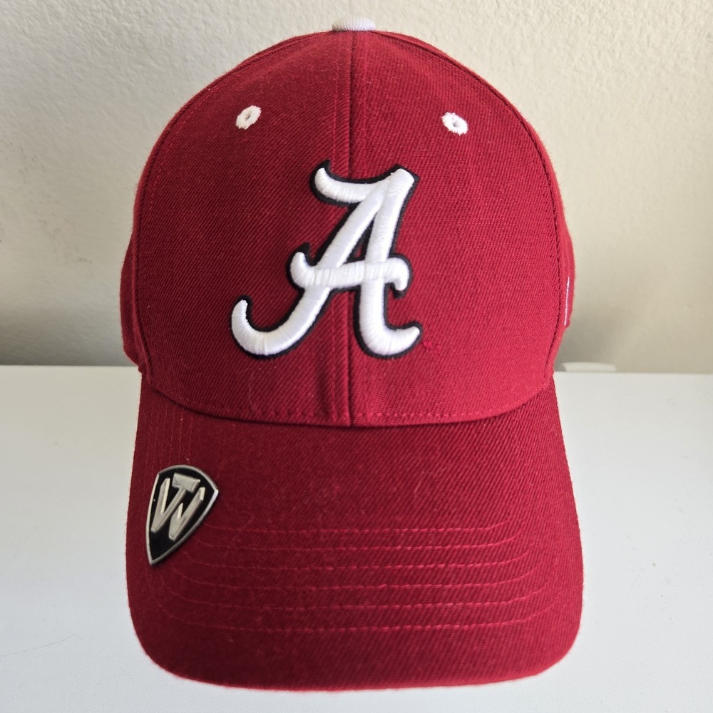Alabama‎ Crimson Tide Hat Cap 7⅝ Fitted Red Memory Fit Top of the World